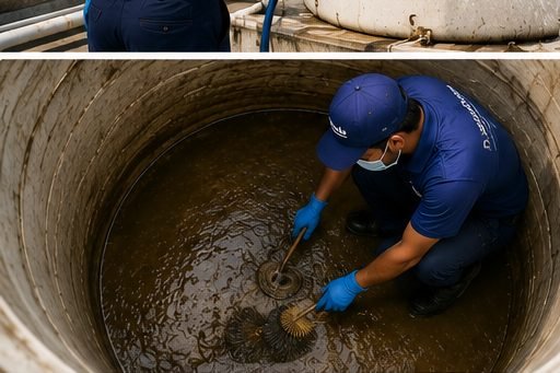 Underground tank cleaning